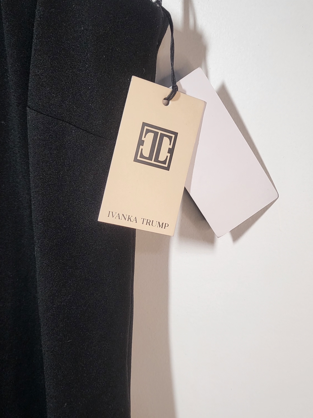 Ivanka Trump Black One-Shoulder Midi Dress with Strap Accent - Picture 6 of 7